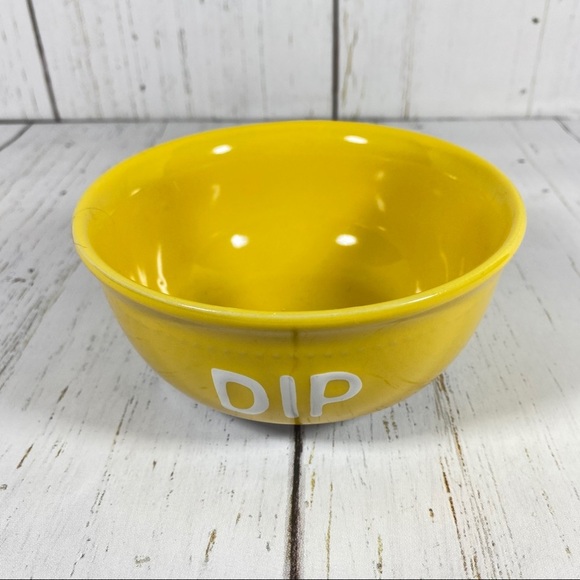 Yellow Ceramic Dipping Bowl - Picture 1 of 7